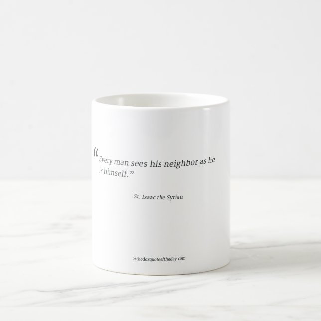 St. Isaac der Syrian Kaffeetasse (Mittel)