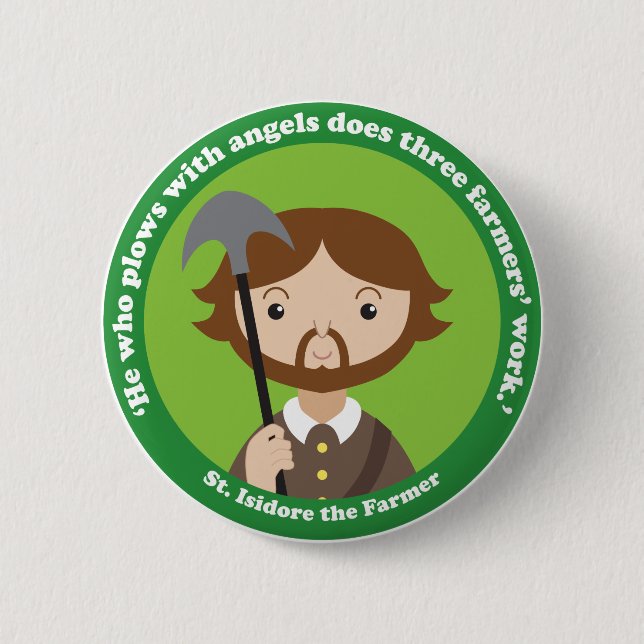 St. Isidore Bauer Button (Vorderseite)