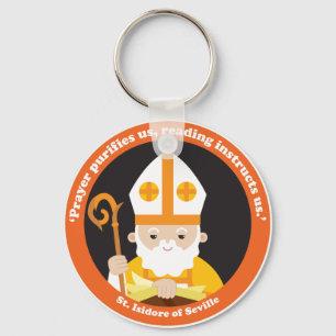 St. Isidore von Sevilla Schlüsselanhänger