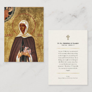 St. Ita Einsiedlerin von Killeedy orthodoxe Gebets Platzkarte