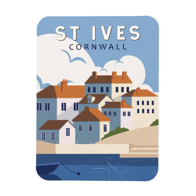St Ives Cornwall England Ristorante da Valentino V Magnet (Vertikal)