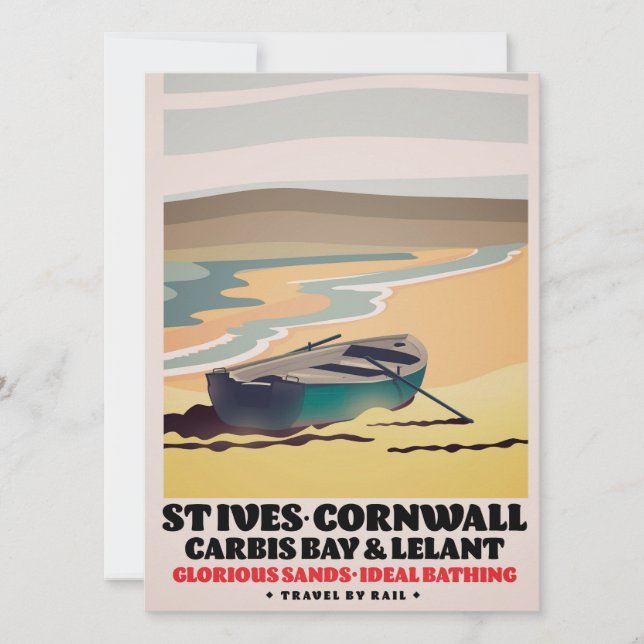 St Ives Cornwall Travel Poster (Vorderseite)