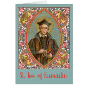 St. Ivo de Kermartin (BK 015) Carte de voeux vierg