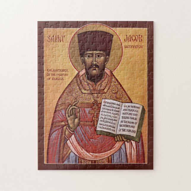 St. Jacob of Alaska Orthodox Christian Icon (Vertikal)