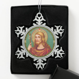 St. Jakobus der Ältere (JMAS 04) Schneeflocken Zinn-Ornament