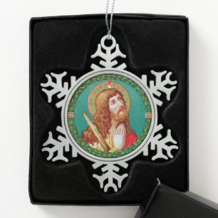 St. Jakobus der Jüngere (JMAS 05) Schneeflocken Zinn-Ornament