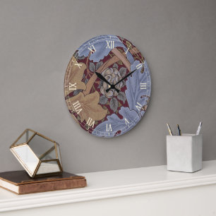St. James Acanthus-Blattmuster von William Morris Große Wanduhr