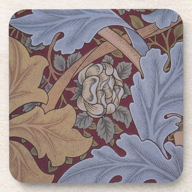 St. James Acanthus Leaf Pattern von William Morris Getränkeuntersetzer (Vorderseite)