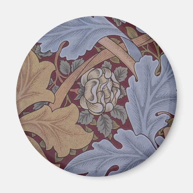 St. James Acanthus Pattern von William Morris Magnet (Vorne)