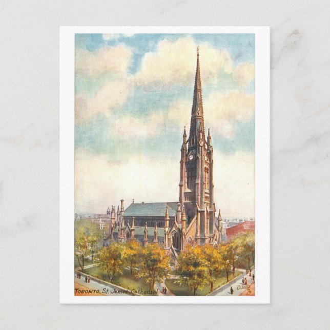 St. James Cathedral Toronto Kanada Vintag Postkarte (Vorderseite)