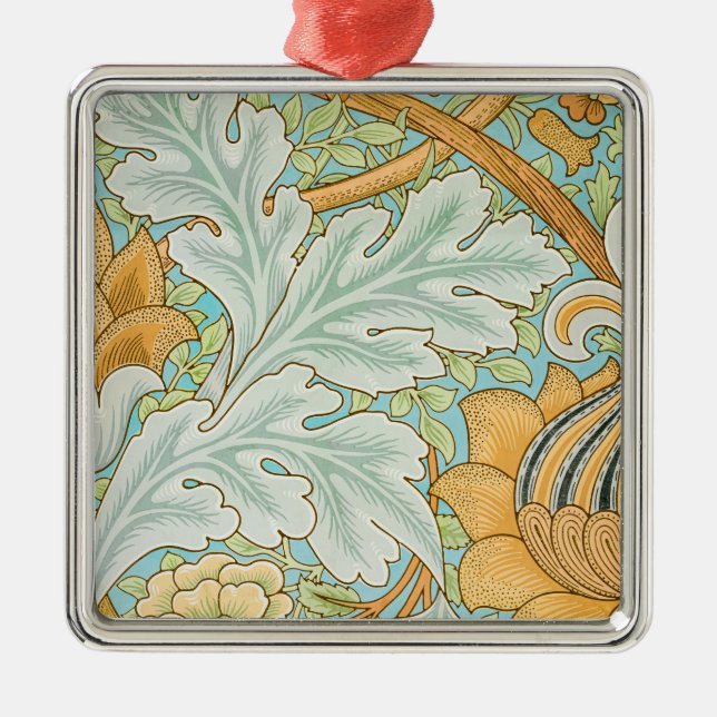 St James Pattern (von William Morris) Ornament Aus Metall (Vorne)