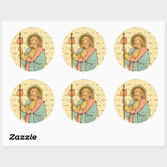 St. James the Greater (RLS 05) Runder Aufkleber (Blatt)