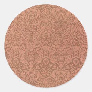 St. James von William Morris, Vintage Textilkunst Runder Aufkleber