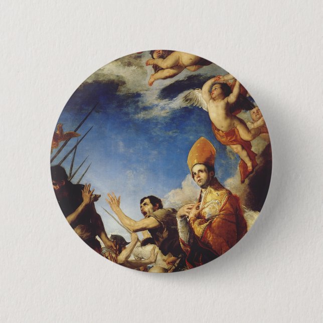 St. Januarius Bischof von Benevento Button (Vorderseite)