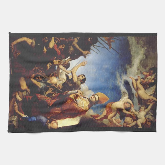 St. Januarius Bischof von Benevento Geschirrtuch (Horizontal)