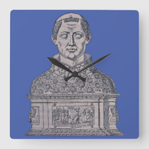 St. Januarius von Benevento Bischof und Märtyrer Quadratische Wanduhr