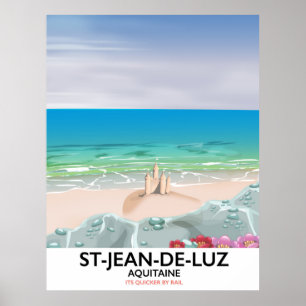 St-Jean-de-Luz, Aquitanien Reiseplakat Poster