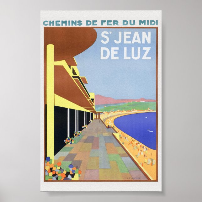St.Jean de Luz Vintage Poster 1928 (Vorne)