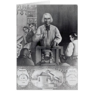 St. Jean-Marie Vianney preaching, 19. Jahrhundert