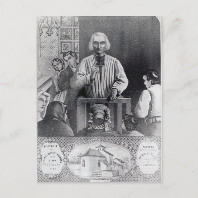 St. Jean-Marie Vianney preaching, 19. Jahrhundert Postkarte (Vorderseite)