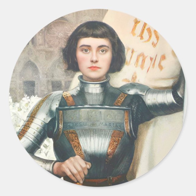 St. Jeanne d'Arc katholische Aufkleber  (Vorderseite)