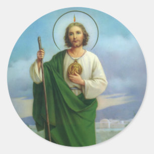 St. Jehuda der Apostel-Cousin von Jesus Runder Aufkleber