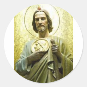 St. Jehuda mit Halo, Geschenk für Katholische, Runder Aufkleber