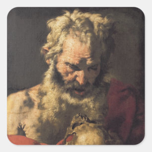 St Jerome 3 Quadratischer Aufkleber