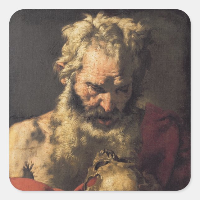 St Jerome 3 Quadratischer Aufkleber (Vorderseite)