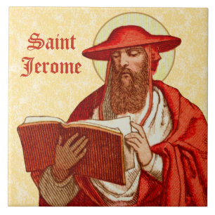 St. Jerome als Kardinal mit Buch (P 004) Fliese