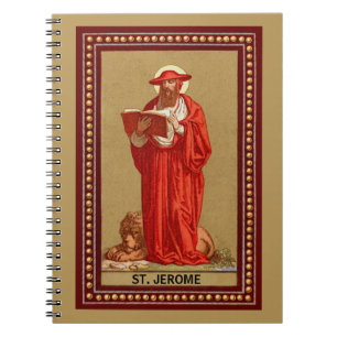 St. Jerome als Kardinal mit Löwen (P 004) Notizblock