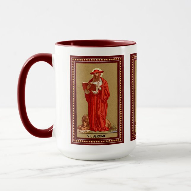 St. Jerome als Kardinal mit Löwen (P 004) Tasse (Links)