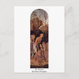 St. Jerome by Pietro Perugino Postkarte