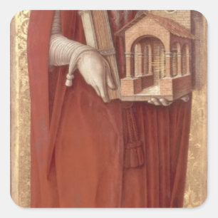 St.Jerome, c.1476 Quadratischer Aufkleber