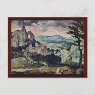 St. Jerome in einer Landschaft von Massys Cornelis Postkarte
