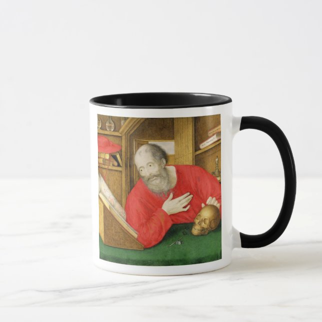 St Jerome in seiner Studie, 1650 (bodycolour und Tasse (Rechts)