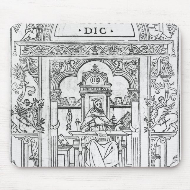 St Jerome in seiner Studie Mousepad (Vorne)
