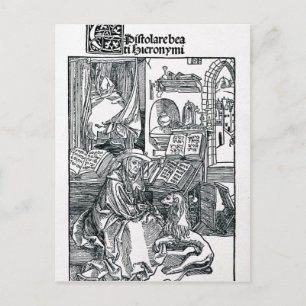 St. Jerome in seiner Studie Postkarte