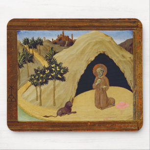 St Jerome mit dem Löwe, 1436 (Tempera auf Platte) Mousepad