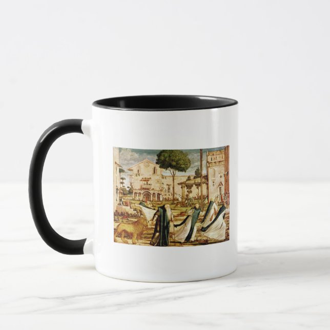 St Jerome und Löwe im Kloster, 1501-09 Tasse (Links)