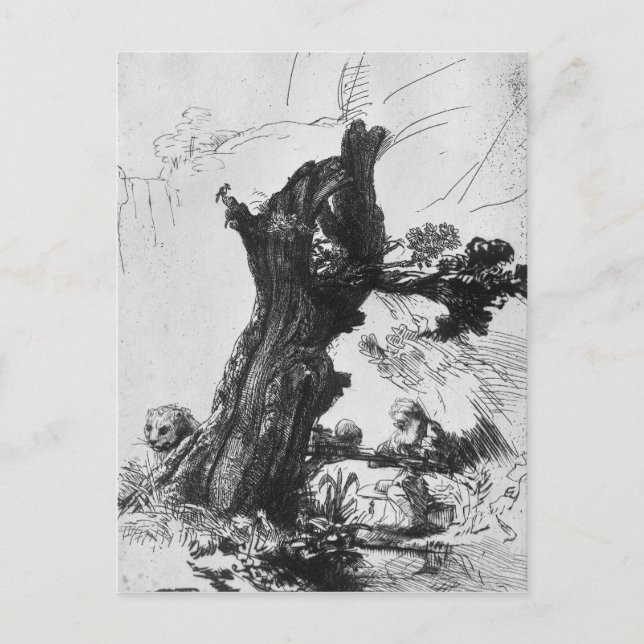 St. Jerome Writing, 1648 Postkarte (Vorderseite)