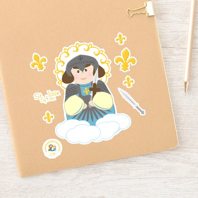 St. Joan of Arc Aufkleber (Notizbuch)