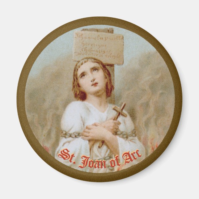 St. Joan of Arc Burning at the Stake (BF 01) Magnet (Vorne)