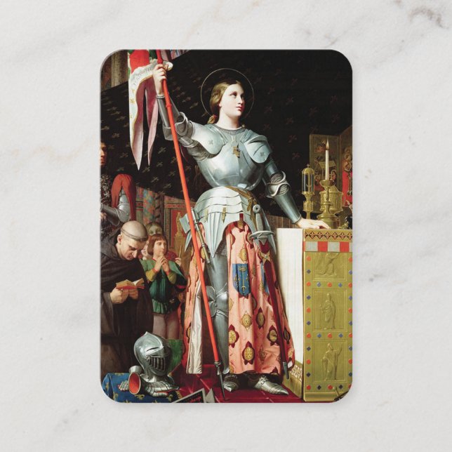 St. Joan of Arc Flag Soldier Katholische Heilige K Visitenkarte (Vorderseite)