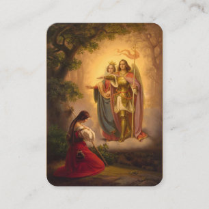 St. Joan of Arc Michael Catherine Holy Card Visitenkarte