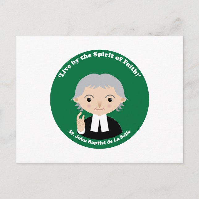 St. John Baptist de La Salle Postkarte (Vorderseite)