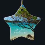 St. John Cinnamon Bay Ceramic Star Ornament<br><div class="desc">Beautiful St John Island, Cinnamon Bay Beach star ceramic ornament! This lovely double sided tropical ornament features a breathtaking view of St. John USVI's popular beach Cinnamon Bay! This ornament comes in different shapes too! It is a wonderful addition to your ornament collection, and a great gift for family or...</div>