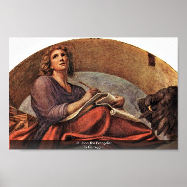 St. John Der Evangelist von Correggio Poster (Vorne)