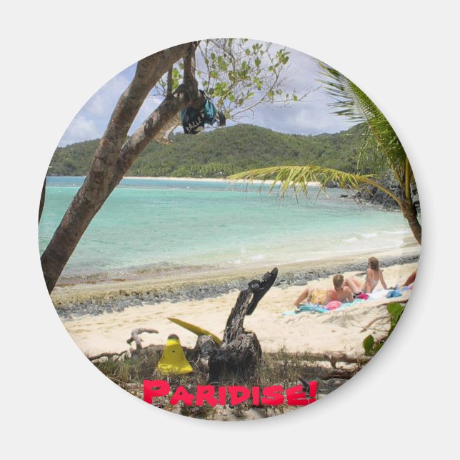 ST. JOHN ISLAND, Paridise! Magnet (Vorne)