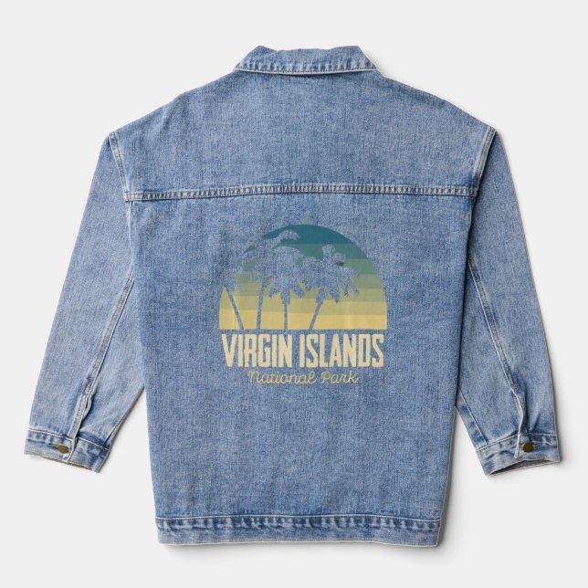 St. John Palm, Nationalpark Jungfrau Islands Jeansjacke (Rückseite)